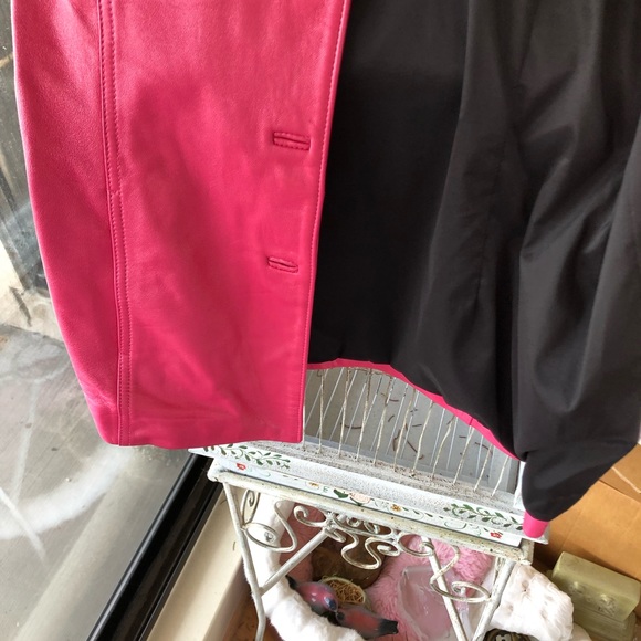 🔥 SALE! St John Pink Napa Leather Jacket Like New - Picture 12 of 16
